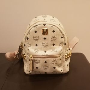 💯% MCM Small Stark Side Studded Backpack